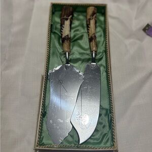 Vintage Elegant Silver Cake Serving Set